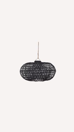 
                  
                    HANDWOVEN BAMBOO LIGHT SHADE - BLACK
                  
                